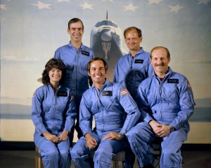 STS-7 Crew in Columbia Blue.