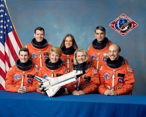 STS-40 Crew in Ugly Orange.