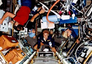 Close quarters in Spacelab