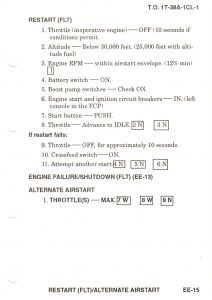 T-38 pilot checklist